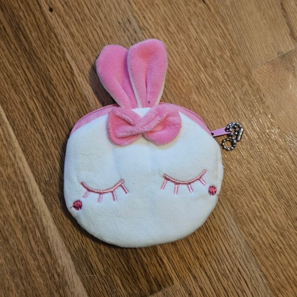 Boutique Novelty Cartoon Plush Rabbit Coin Purse / Bag Attachment ~ Kidcore